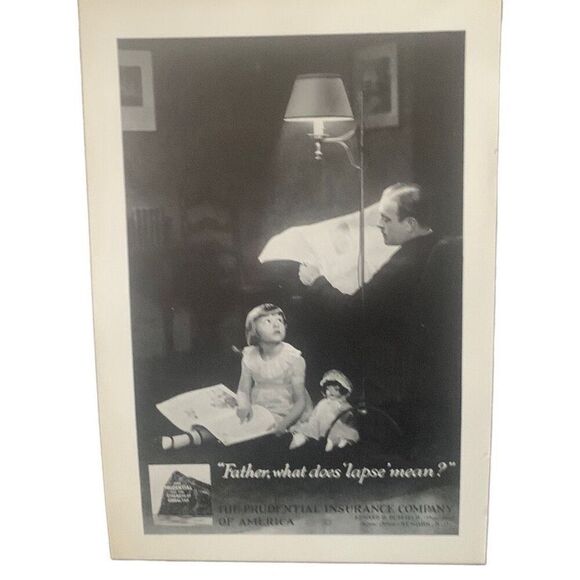 Vintage 1927 Prudential What Does Lapse Mean Ad Advertisment - Picture 4 of 4